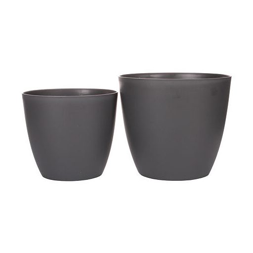 Ella Mat díszes virágcserép antracit átmérő 7 cm