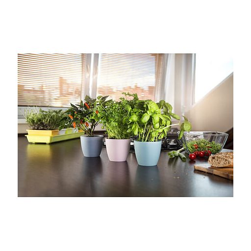 Ella Lesk díszes virágcserép antracit átmérő 25 cm