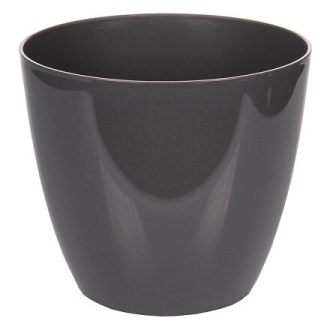Ella Lesk díszes virágcserép antracit átmérő 18 cm