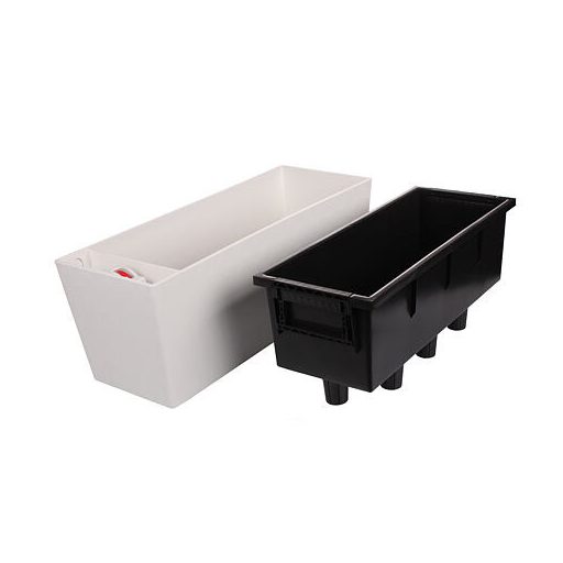 Supreme önöntözős erkélyláda fehér, hossza 75 cm