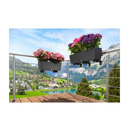 Supreme önöntözős erkélyláda fehér, hossza 75 cm