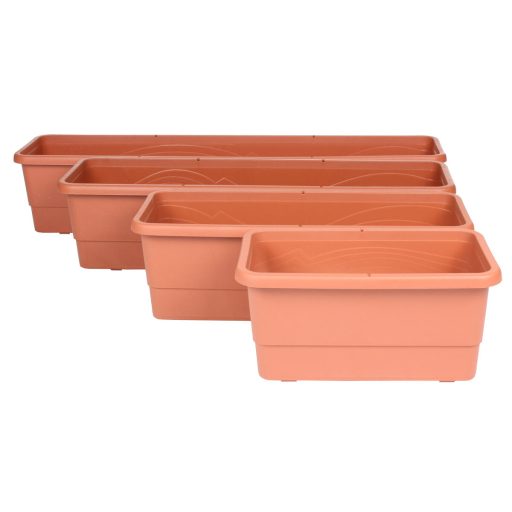 Gardenie Smart self-irrigation window box terracotta length 80 cm