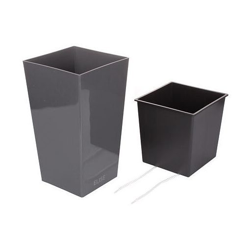 Elise Lesk díszes virágcserép antracit átmérő 25 cm