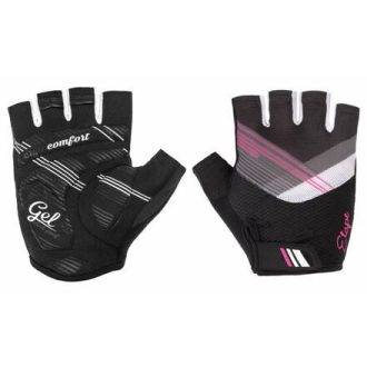   Liana kerékpáros kesztyű fekete-rózsaszín ruházat S-es méret