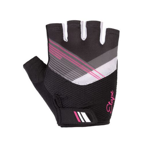 Liana kerékpáros kesztyű fekete-rózsaszín ruházat S-es méret