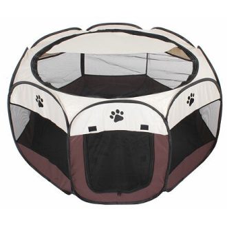 Pet Octagonal pet fence brown variant 42941