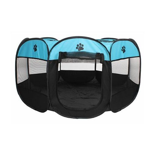 Pet Octagonal pet fence blue-black variant 42942