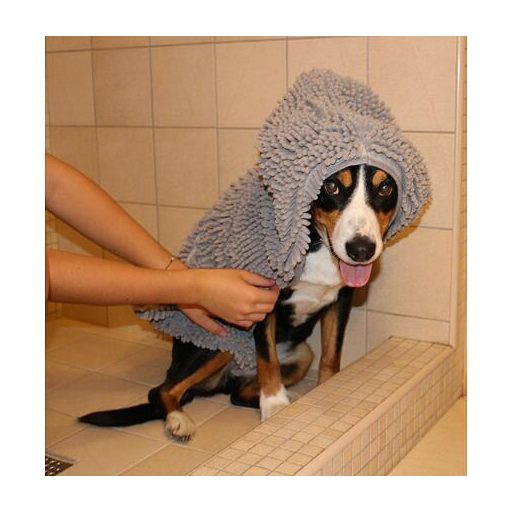 Száraz, kistestű kutyatörölköző, szürke változat 43104