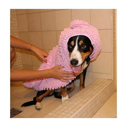 Dry nagyméretű kutyatörölköző rózsaszín változat 43106