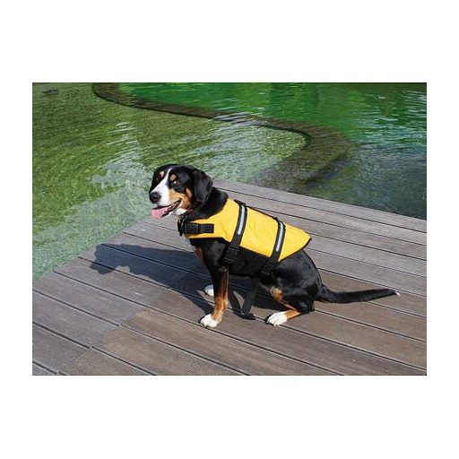 Dog Swimmer mentőmellény kutyáknak, sárga ruházat, S méret