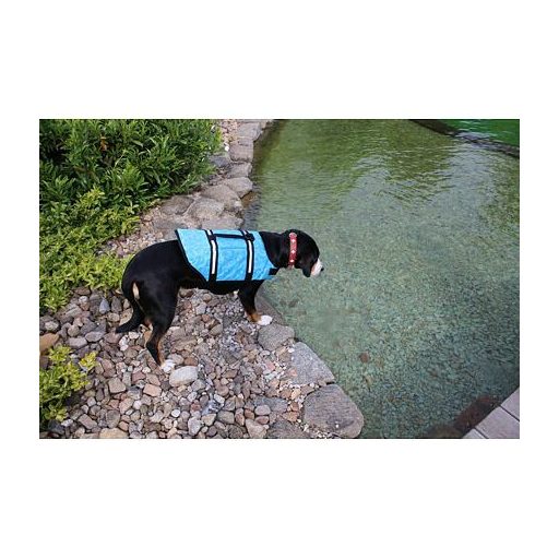 Dog Swimmer mentőmellény kutyáknak, kék ruházat, XS méret