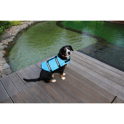 Dog Swimmer life jacket for dog blue clothing size M