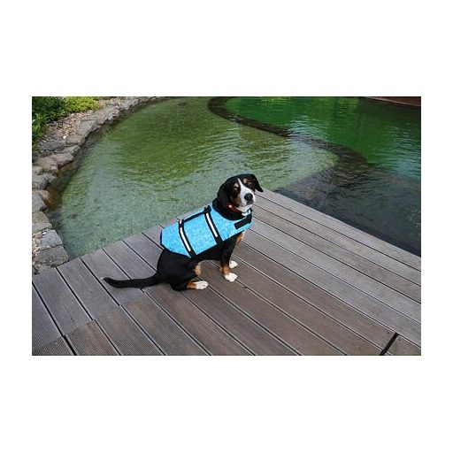 Dog Swimmer mentőmellény kutyáknak, kék ruházat, XL méret