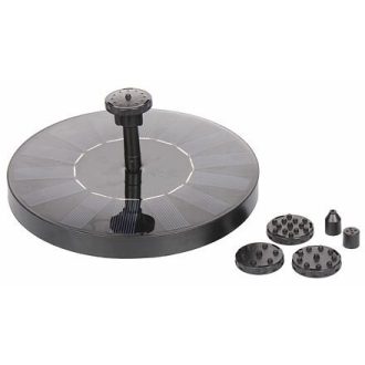 Udvari napelemes szökőkút fekete színben