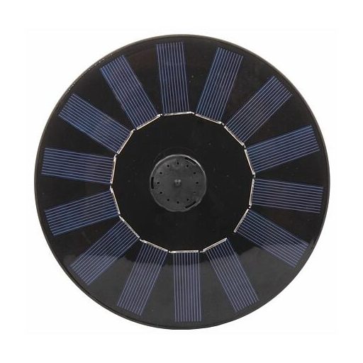 Udvari napelemes szökőkút fekete színben