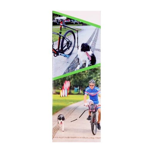 Bike Buddy kerékpáros kutyapóráz, fekete színben