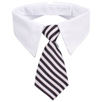 Gentledog dog necktie black-white clothing size L