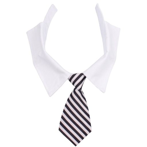 Gentledog dog necktie black-white clothing size L