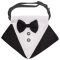 Formal dog bow tie black clothing size S