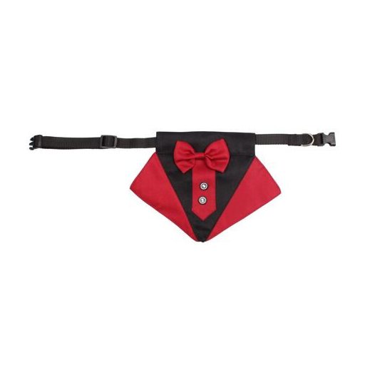 Formális kutya csokornyakkendő piros ruha S-es méret
