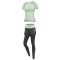 Runner Long 2W fitness set green clothing size XXL