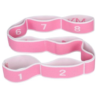 Yoga 8 Cell stretching strap pink packaging 1 pc