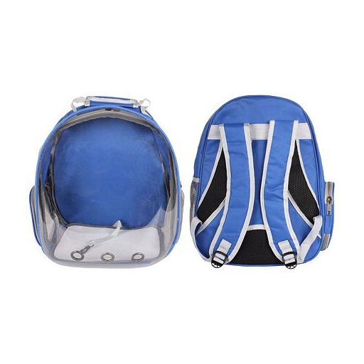 Állattáska Átlátszó kisállat hátizsák sötétkék csomagolásban 1 db