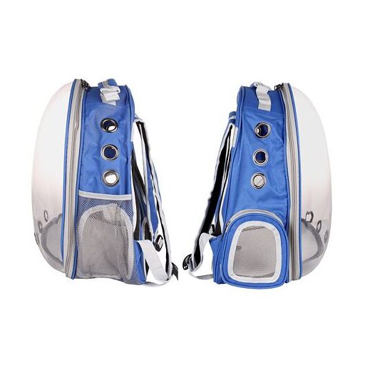 Állattáska Átlátszó kisállat hátizsák sötétkék csomagolásban 1 db