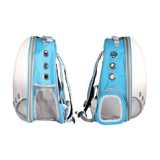 Állattáska Átlátszó kisállat hátizsák világoskék csomagolásban 1 db