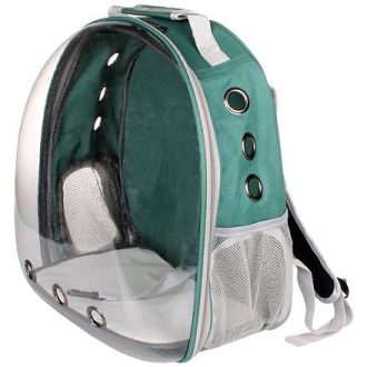   Állatzsák Átlátszó kisállat hátizsák zöld csomagolásban 1 db