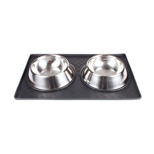 Kisállat-szőnyeg Kis szilikon állateledel-szőnyeg fekete csomagolásban 1 db