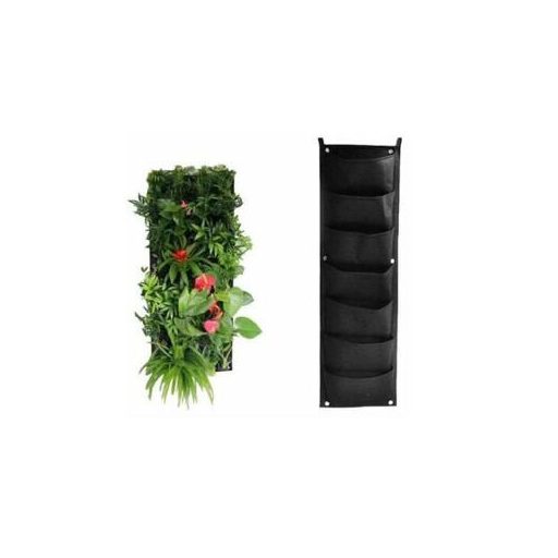 Függőleges termesztőzsák 7 falú ültetőzsák fekete csomagolás 1 db