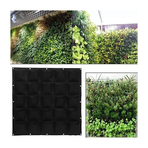 Fali Növesztőzsák 25 fali ültetőzsák fekete csomagolás 1 db