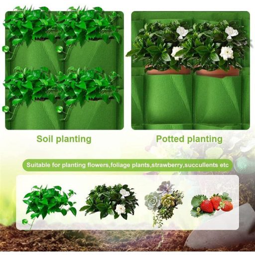 Wall Grow Bag 36 wall planting bag green packaging 1 pc