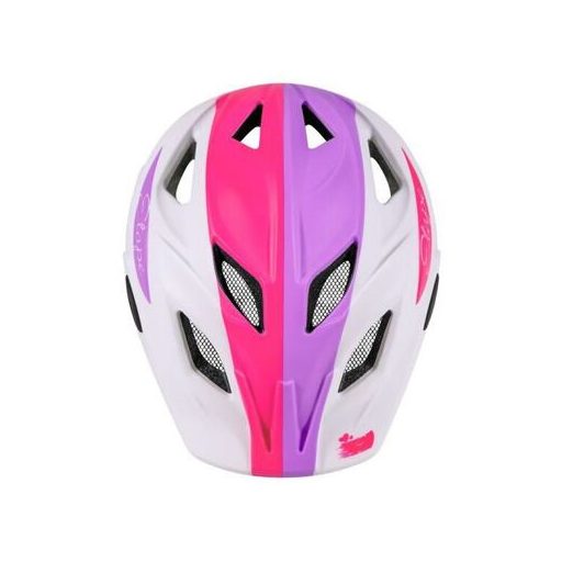 Pluto Light gyerek kerékpáros sisak fehér-lila ruházathoz SM méret