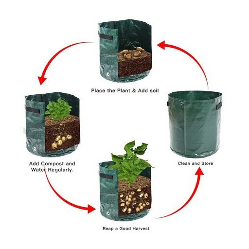 Zöldséges zsák 23 x 28 cm zöldségtermesztő zsák csomagolás 1 db