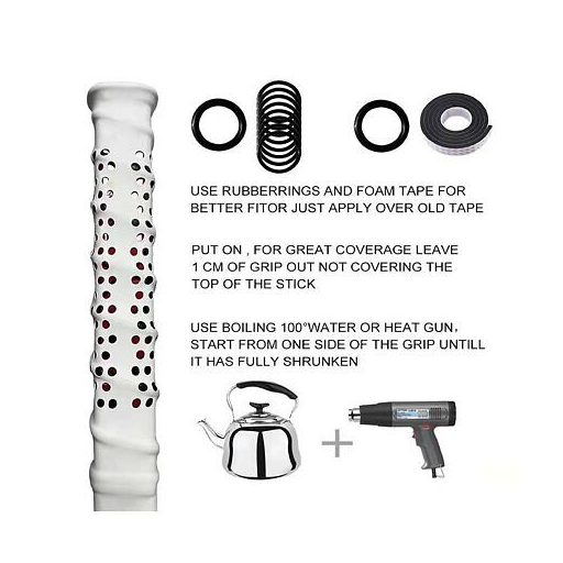 Zsugorfóliás jégkorongütő markolat fehér csomagolás 1 db