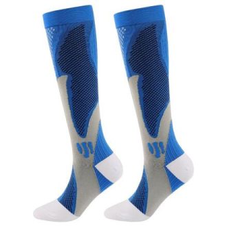 Racer kompressziós térdzokni kék ruházat L-es méret