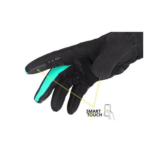 Jasmine WS+ női kesztyű fekete-menta színű ruházat L-es méret