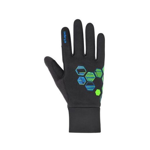 Puzzle WS gyerek kesztyű fekete-zöld ruházat 9-10-es méret