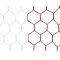 Football HEX M120 soccer net white-red packaging 1 pc