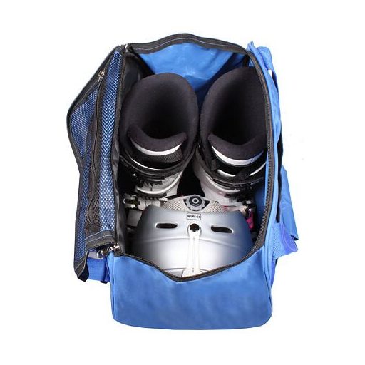 Síhátizsák, sícipő és sisak táska, kék csomagolásban, 1 db