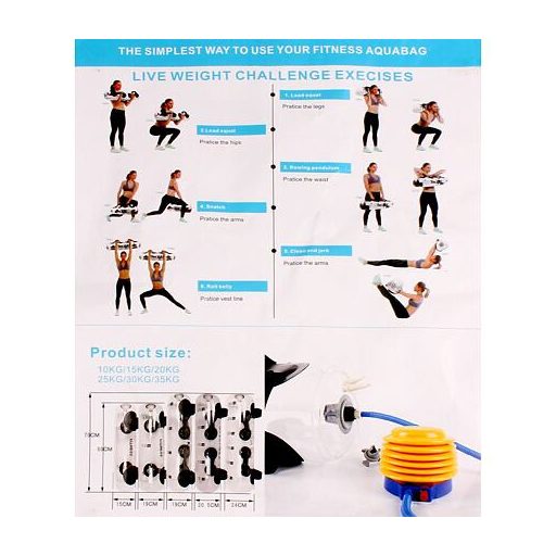 Power Aquabag fitnesz vízzsák 20 kg-os csomagolás 1 db