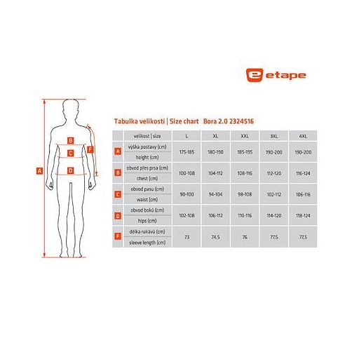 Bora 2.0 sportdzseki, fekete, XXL-es méret