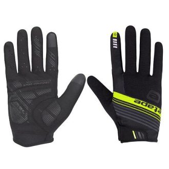   Spring+ kerékpáros kesztyű fekete-sárga ruházat M-es méret