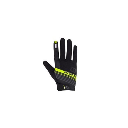 Spring+ kerékpáros kesztyű fekete-sárga ruházat M-es méret
