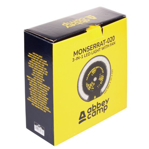 Monserrat camping lamp with fan packaging 1 pc