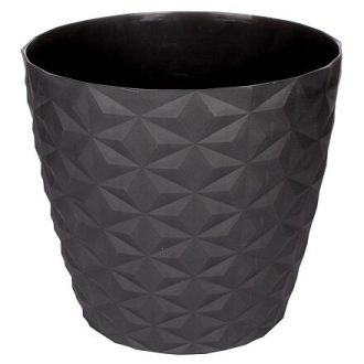 Crystal Mat díszes virágcserép antracit átmérő 16 cm