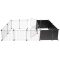 Amigo pet fence cage black packaging 1 pc