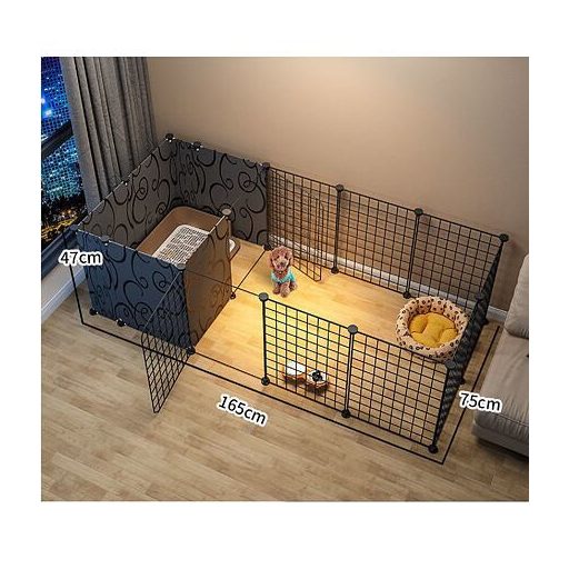 Amigo pet fence cage black packaging 1 pc
